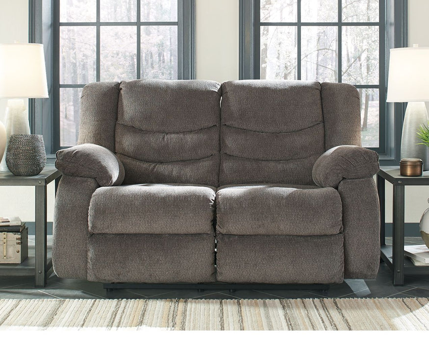 Tulen - Dark Gray - Reclining Loveseat