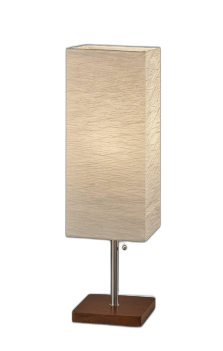 Wildside Paper Shade With Walnut Wood Table Lamp - Light Brown