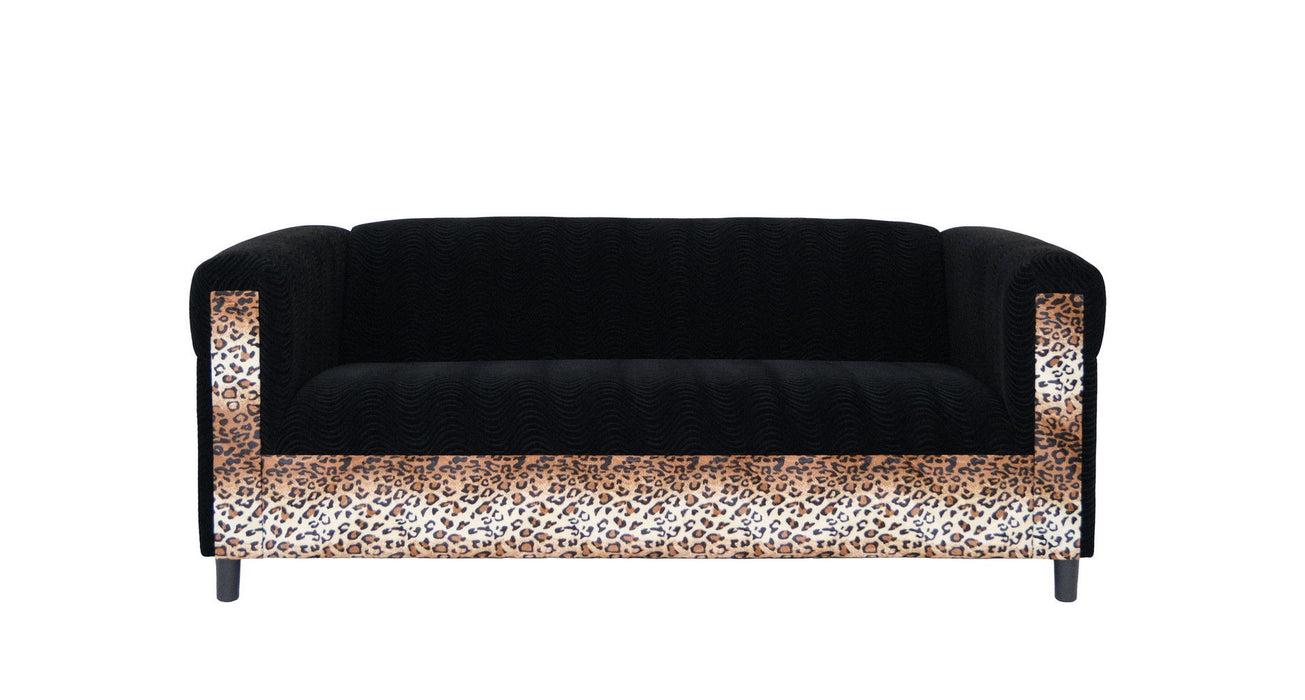 2 Piece Five Person Seating Set - Leopard / Black