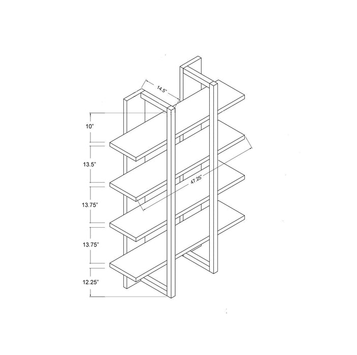 Two Toned Display Cabinet, Tall Bookcase Storage Cabinet