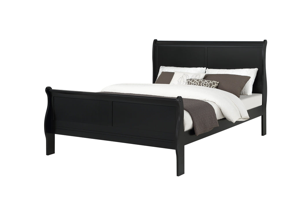 Louis Philip - Queen Headboard, Footboard - Black