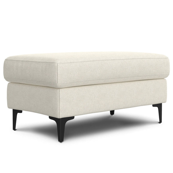 Ava - Mid Century Ottoman - Cream