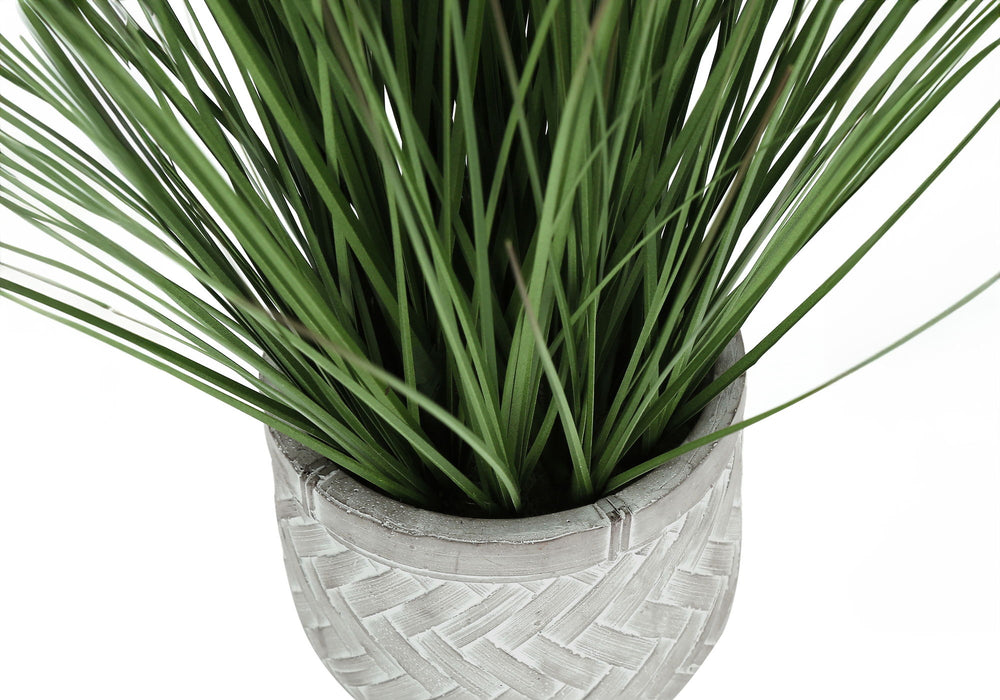 21" Tall, Artificial Plant, Grass, Indoor, Faux, Fake, Table, Greenery, Potted, Real Touch, Decorative - Green / White