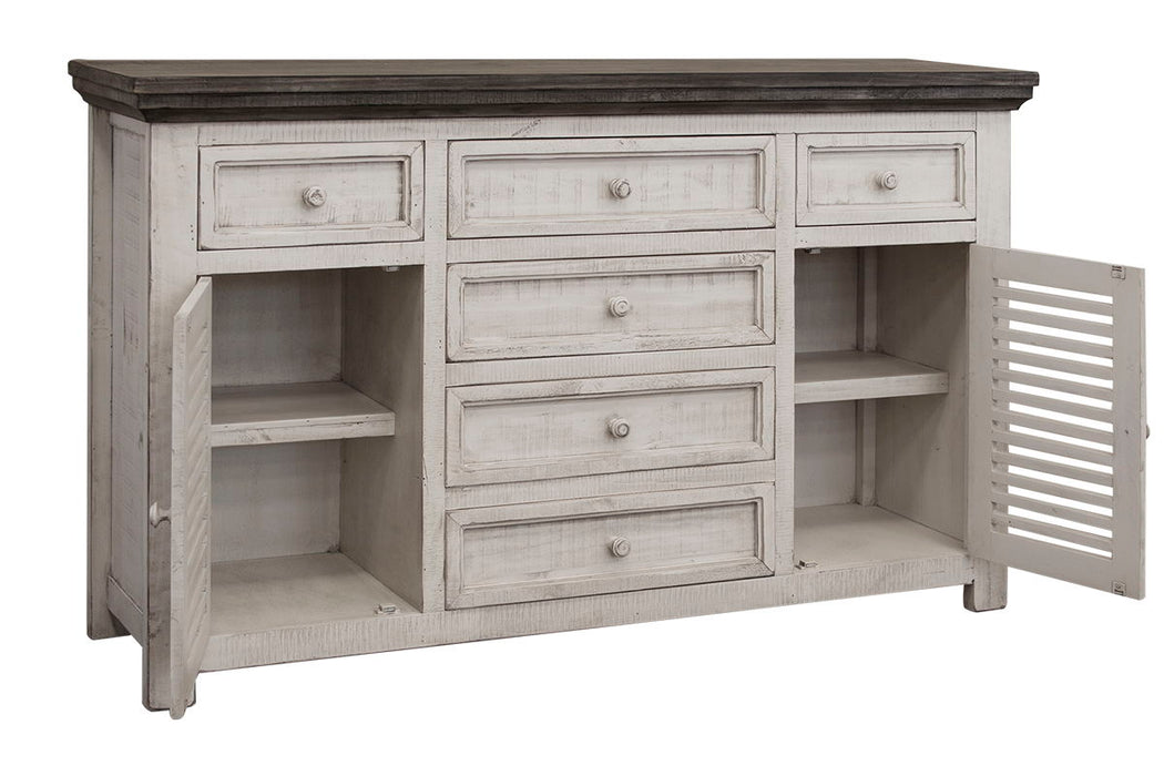 Stone - Buffet - Antiqued Ivory / Weathered Gray
