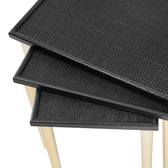 Side Tables (Set of 3) - Black / Gold