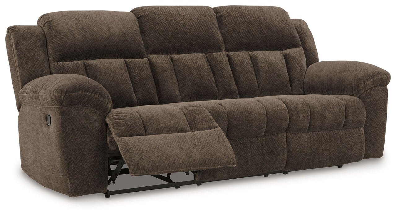 Frohn - Chocolate - Reclining Sofa - Fabric