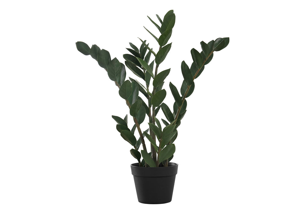 29" Tall, Artificial Plant, Zz Tree, Indoor, Faux, Fake, Floor, Greenery, Potted, Real Touch, Decorative - Green / Black