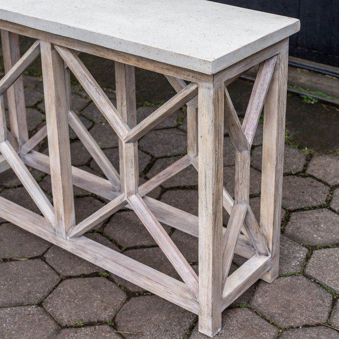 Catali - Stone Console Table - Ivory