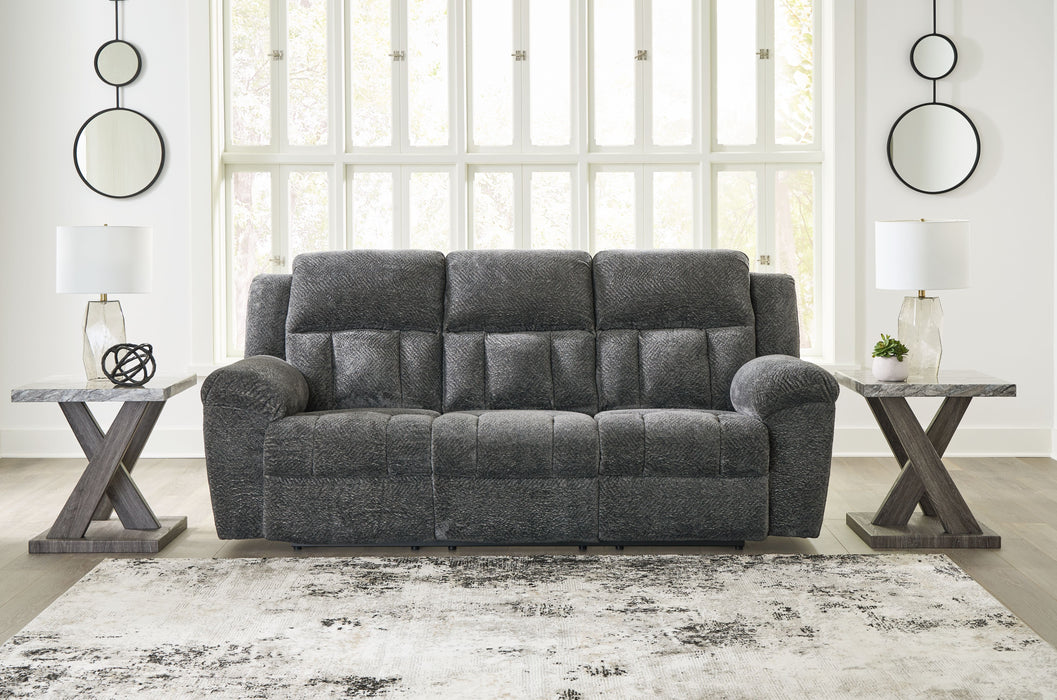 Frohn - Graphite - Reclining Sofa - Fabric