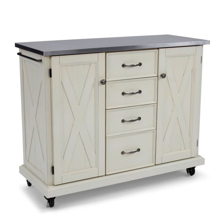 Bay Lodge - Kitchen Cart - Wood in White