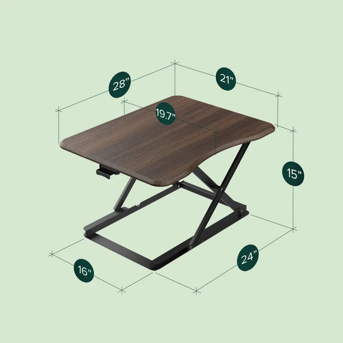 Computer Lifting Desk - Brown / Black