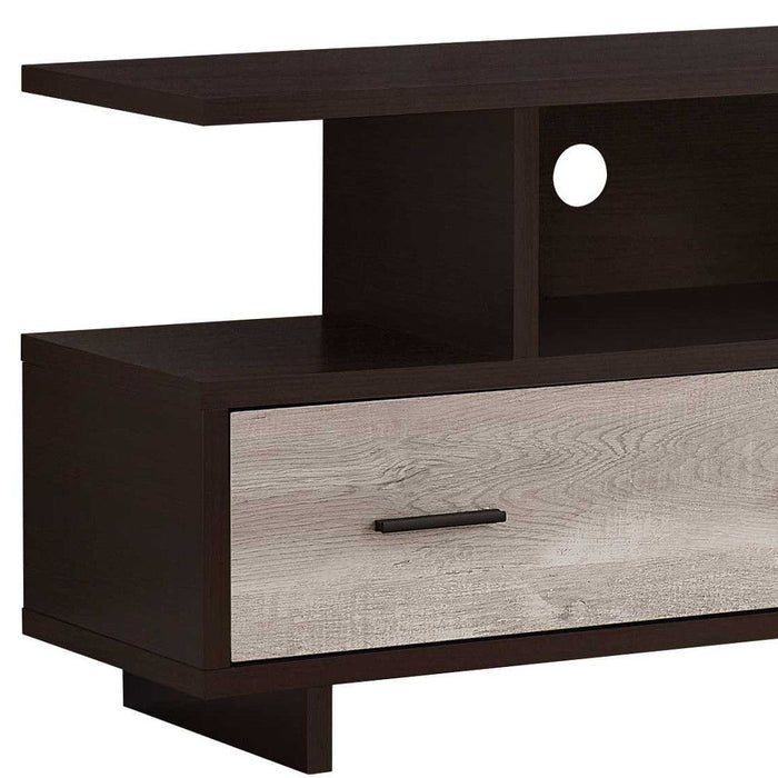 Cabinet Enclosed Storage, TV Stand - Brown