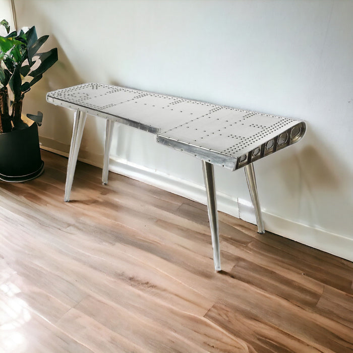 Metal Writing Desk - Silver