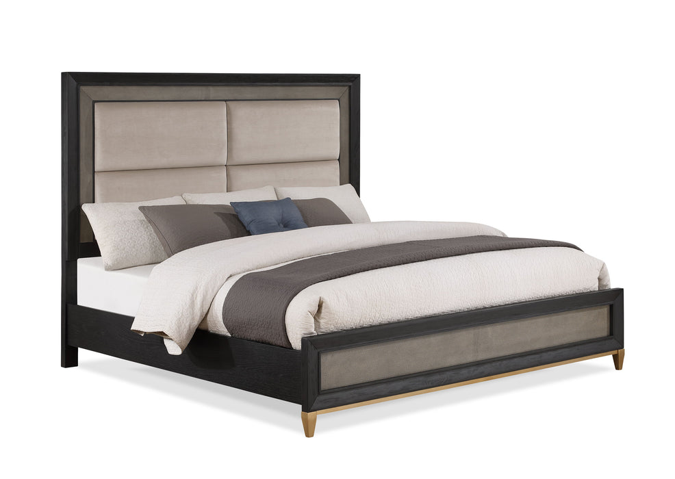 Payson - King Headboard - Black & Gray