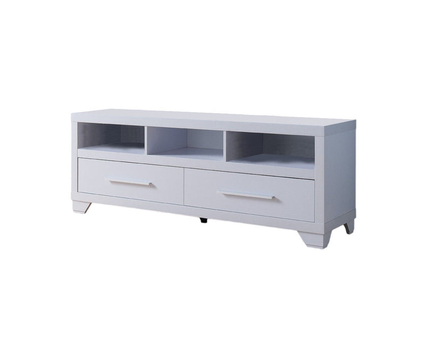 Particle Board And Cabinet Enclosed Storage TV Stand - White