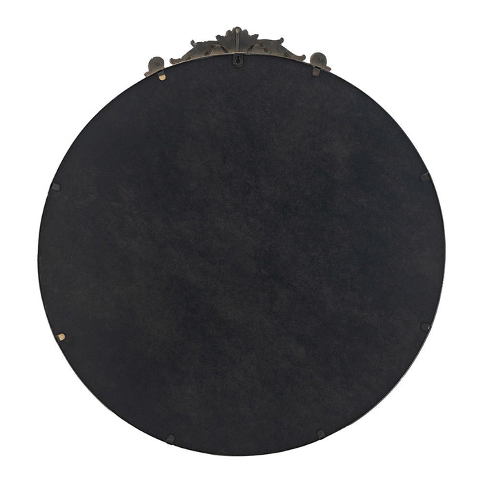 Classic Design Mirror With Round Shape And Baroque Inspired Frame For Bathroom, Entryway Console Lean Against Wall