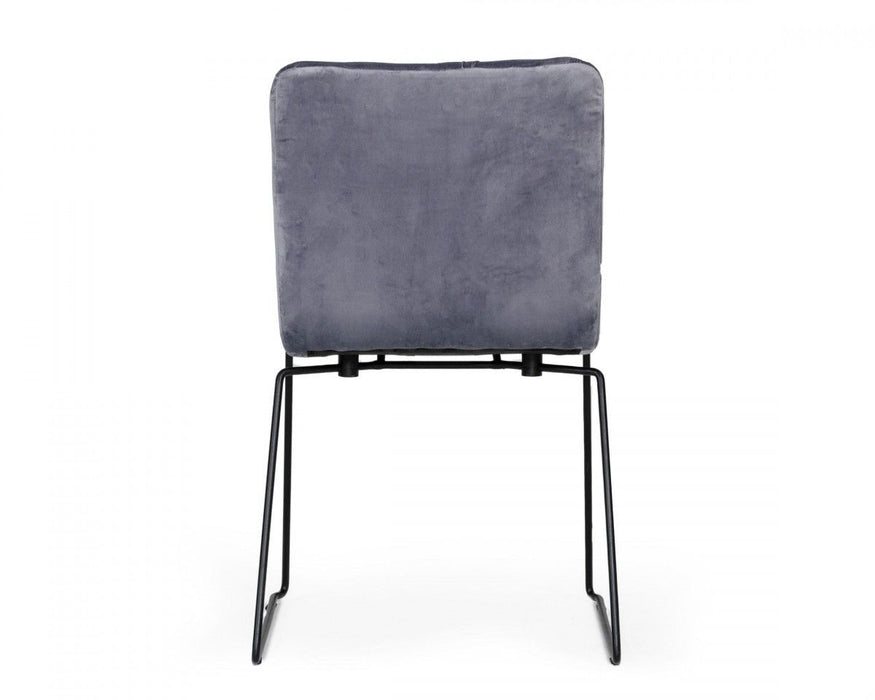 Velvet Dining Chairs (Set of 2) - Gray