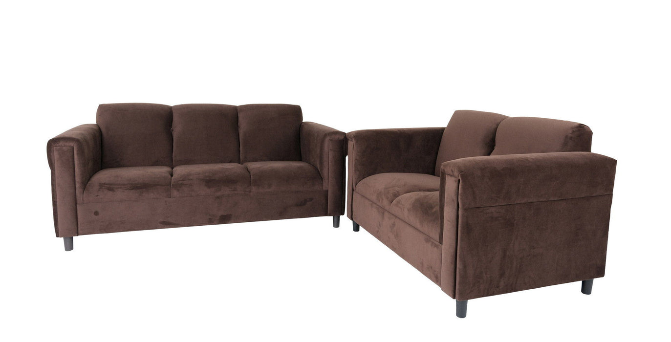 2 Piece Five Person Seating Set - Dark Brown