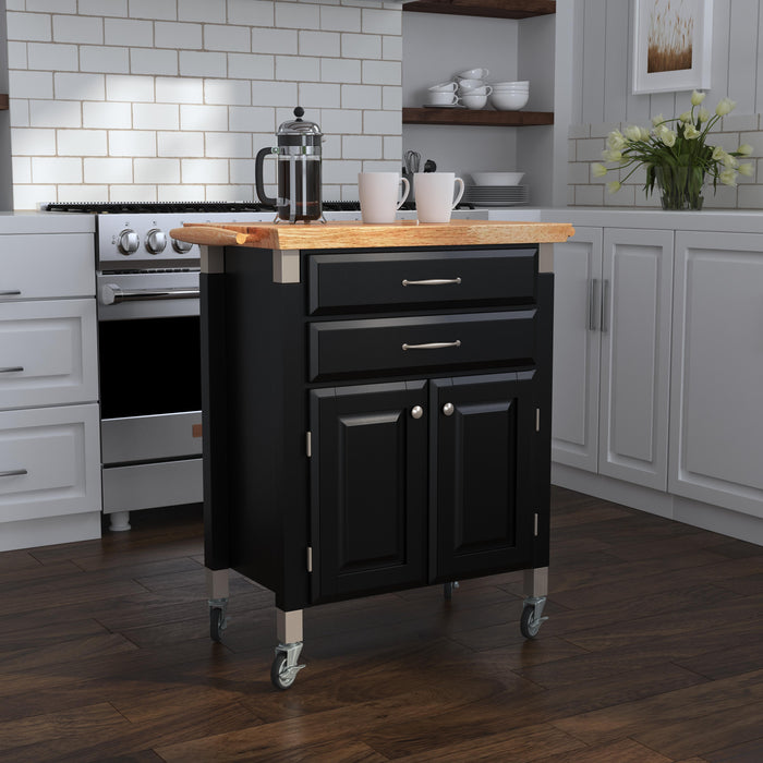 Blanche - Kitchen Cart - Black - Wood - 36"