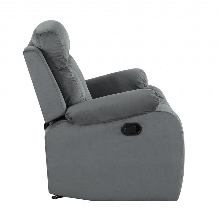 2 Piece Five Person Microsuede Indoor Seating Set - Gray