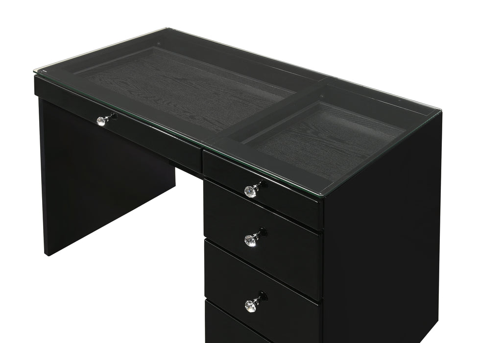 Morgan - Vanity Glass Top - Black