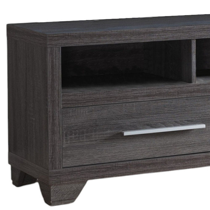 Cabinet Enclosed Storage TV Stand - Gray