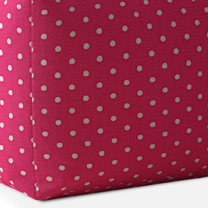 Cotton Polka Dots Pouf Cover - Pink / White