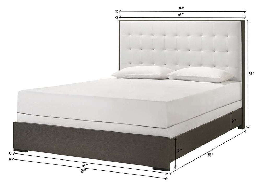 Sharpe - Queen Footboard - Dark Gray