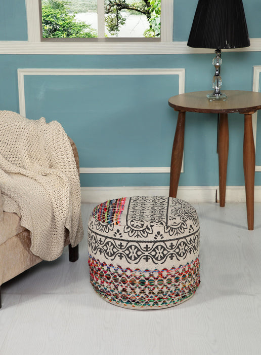 Cotton Blend Ottoman - Multicolored