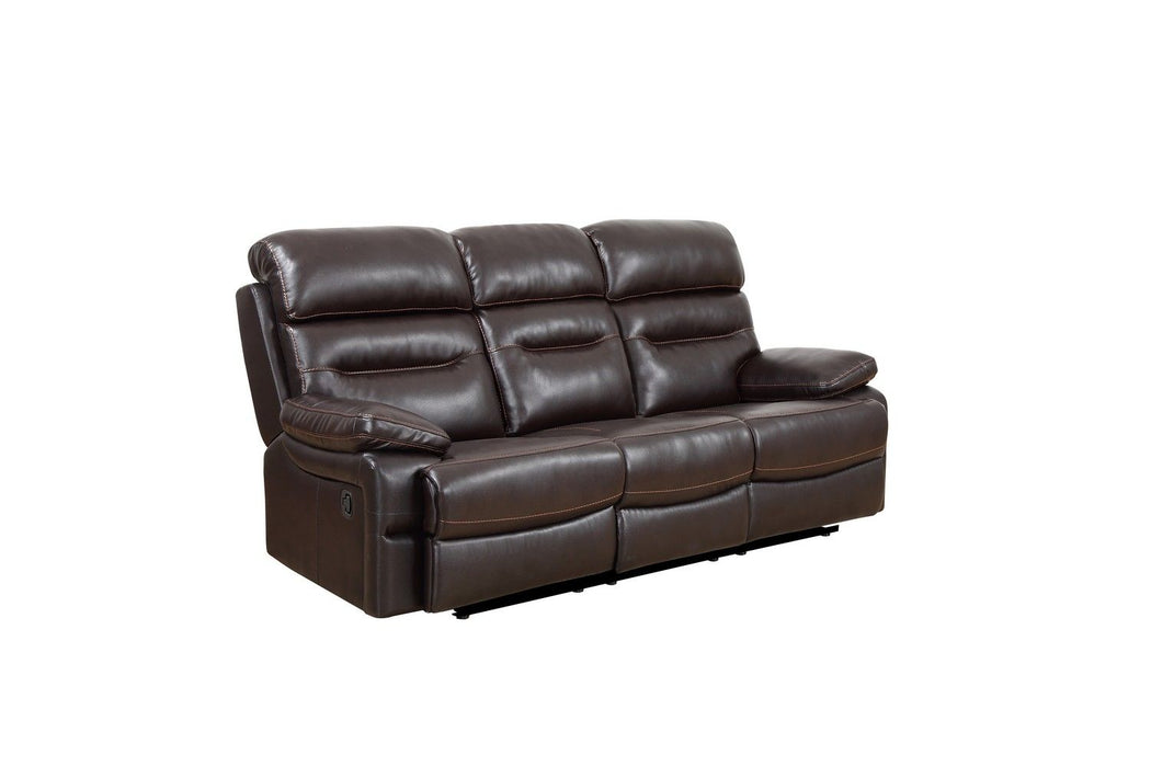 Black Legs Sofa Faux Leather - Brown