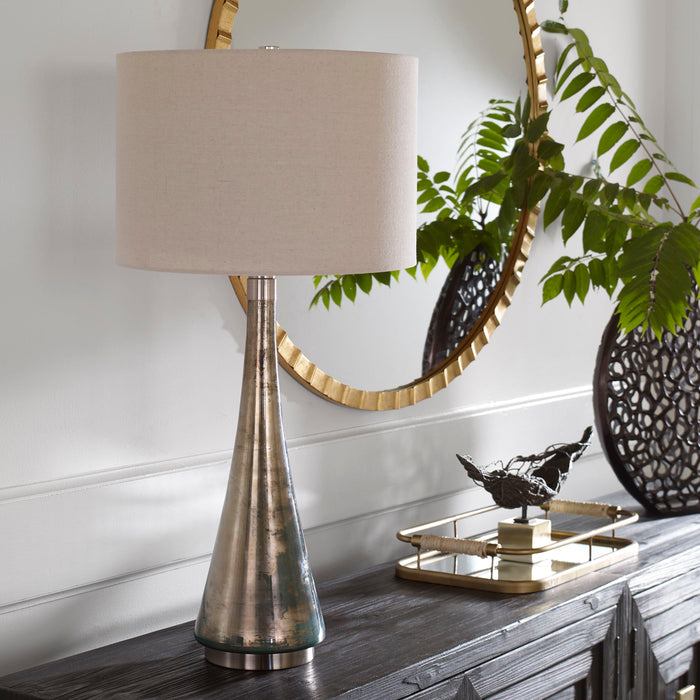 Contour - Metallic Glass Table Lamp - Dark Gray