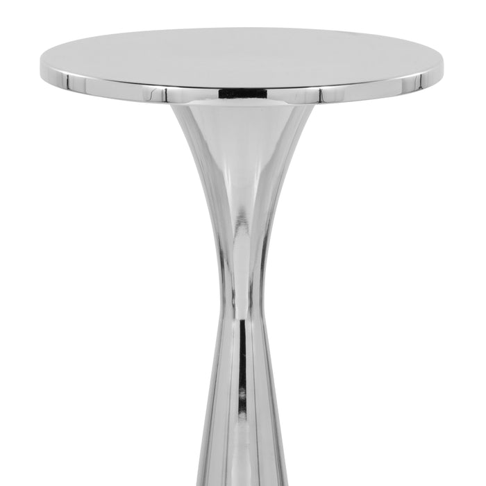 Gemma - Contemporary Side Table - Polished Nickel