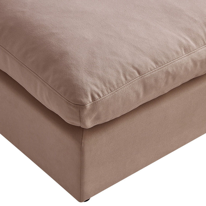 Linen Ottoman - Pink / Black