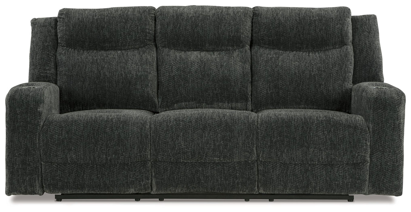 Martinglenn - Ebony - Power Reclining Sofa - Fabric