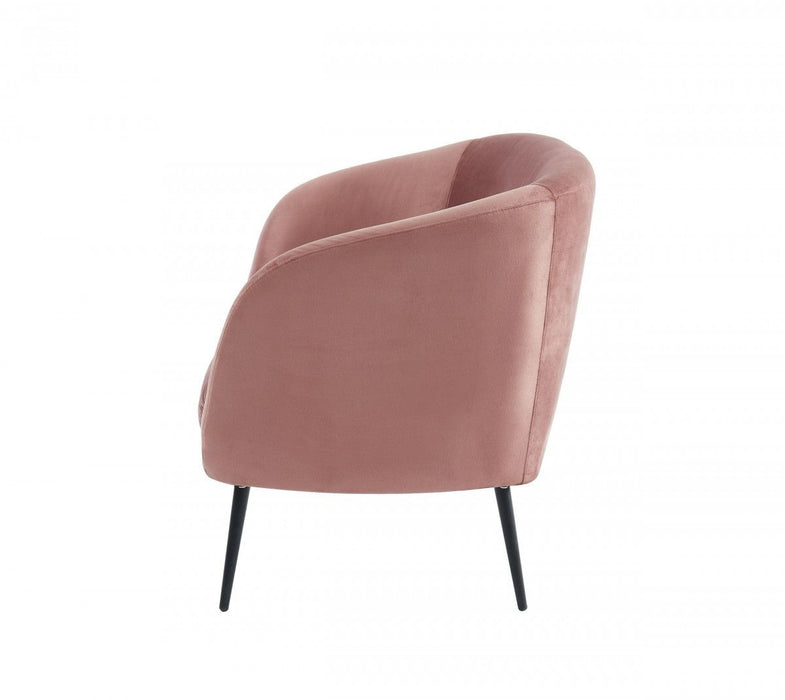 Sofa With Black Legs - Coral