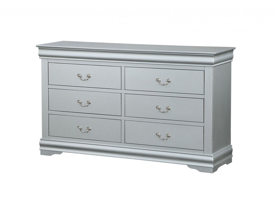 Solid Wood Double Dresser - Gray