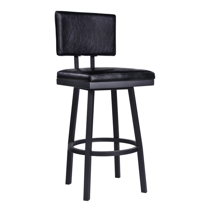 39.5" Swivel Counter Height Bar Chair - Black