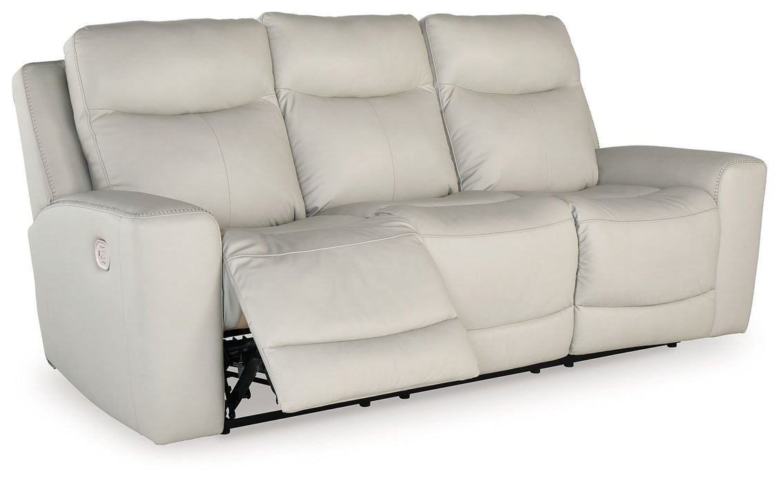 Mindanao - Coconut - Pwr Rec Sofa With Adj Headrest - Leather Match