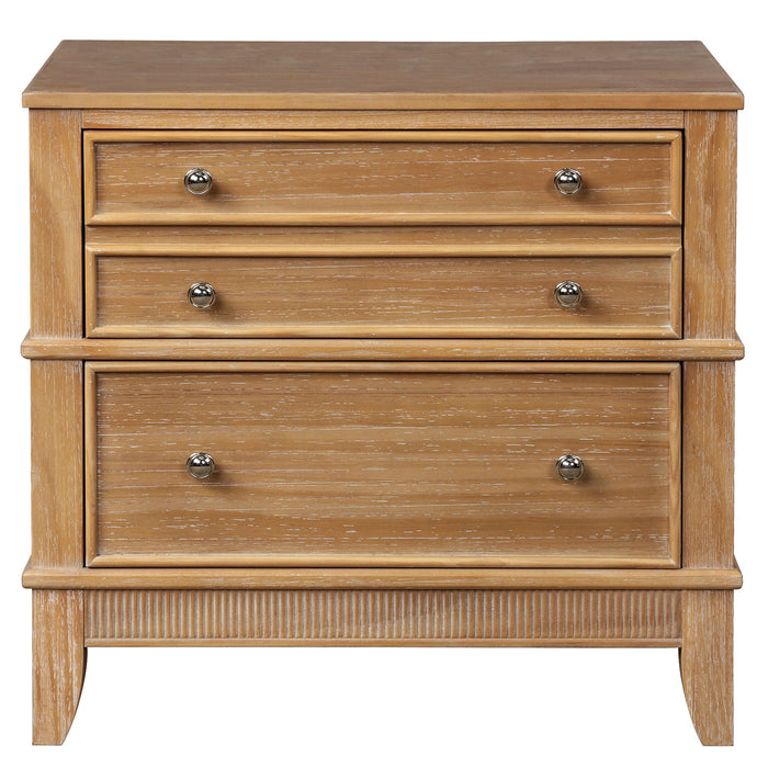 Gewnee - Hazel 3 Drawer Nightstand - Natural