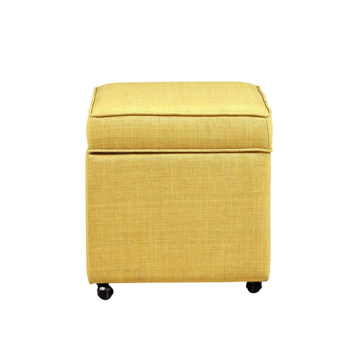 Linen Rolling Striped Storage - Yellow / Black