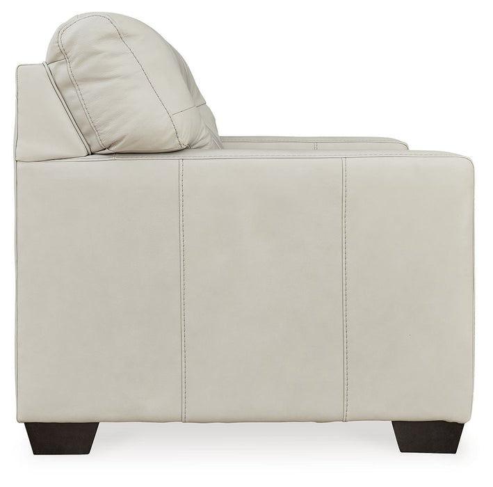 Belziani - Coconut - Loveseat - Leather Match