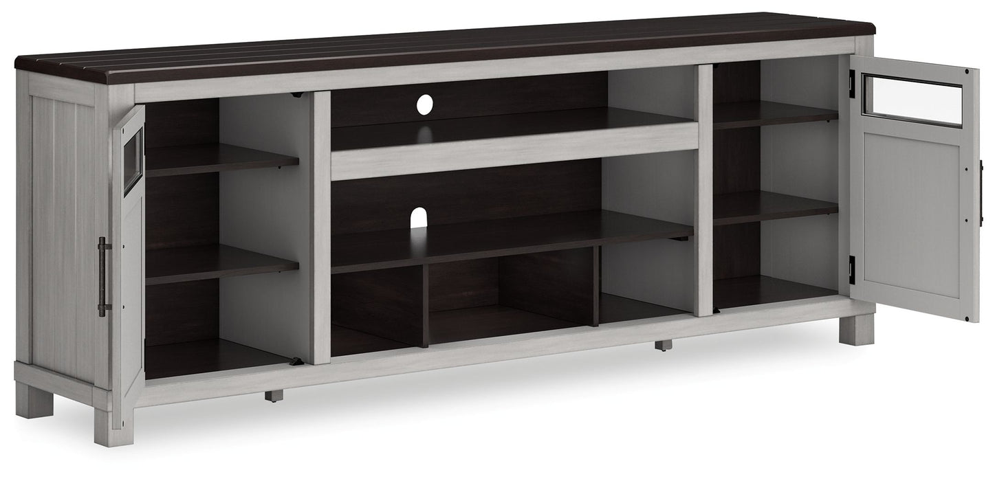 Darborn - Gray / Brown - XL TV Stand W/Fireplace Option