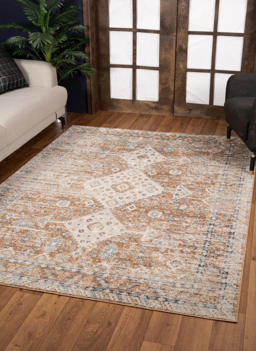 Noble - 5'3" X 7'3" Area Rug - Rust