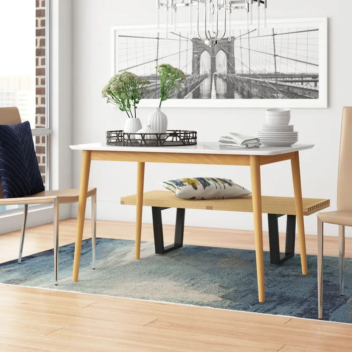 Modern Wood Dining Table - White