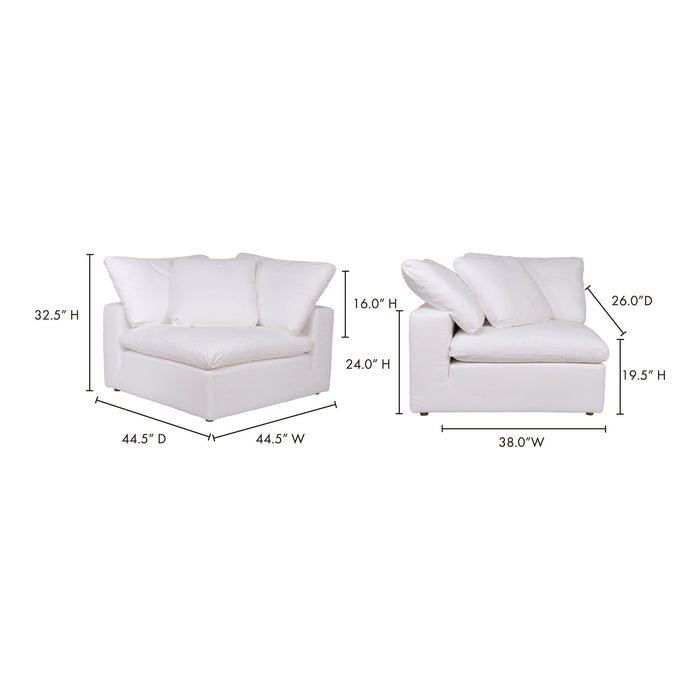 Clay - Corner Chair Livesmart Fabric - Cream