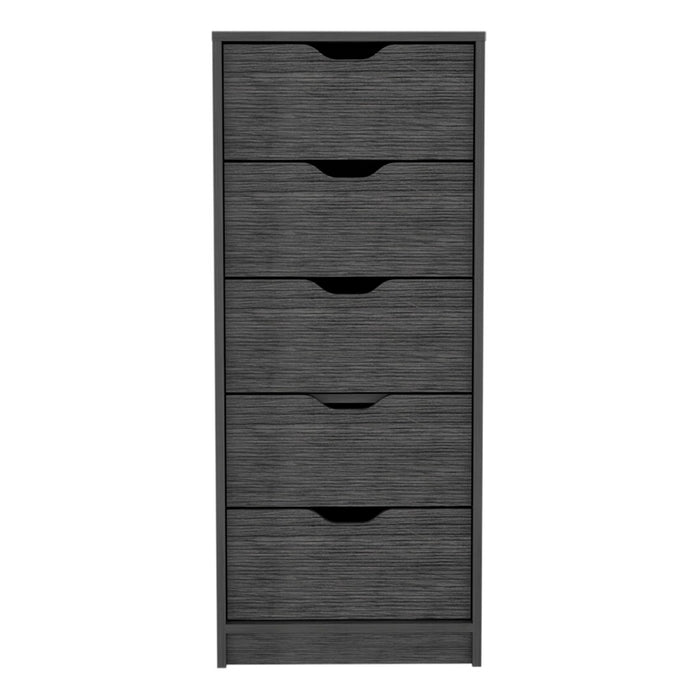 Five Drawer Standard Chest - Dark Gray