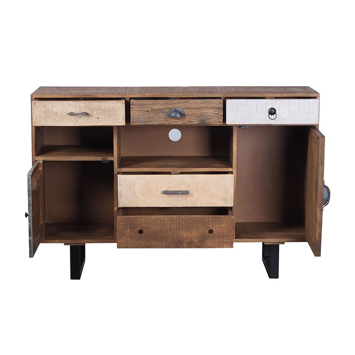 Rustic 2 Drawer Kitchen Island - Multi