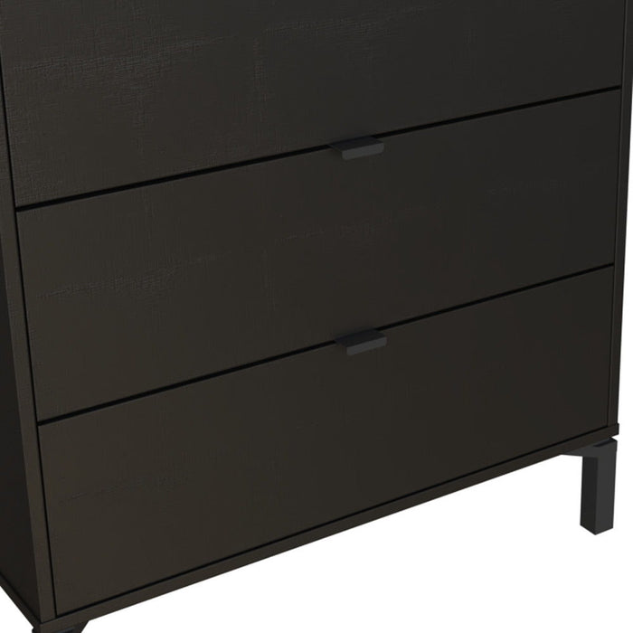 Dresser Wooden 3 Drawer - Black