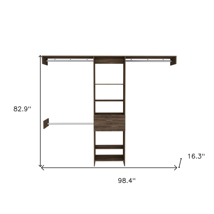 Drawer Combo Dresser - Brown