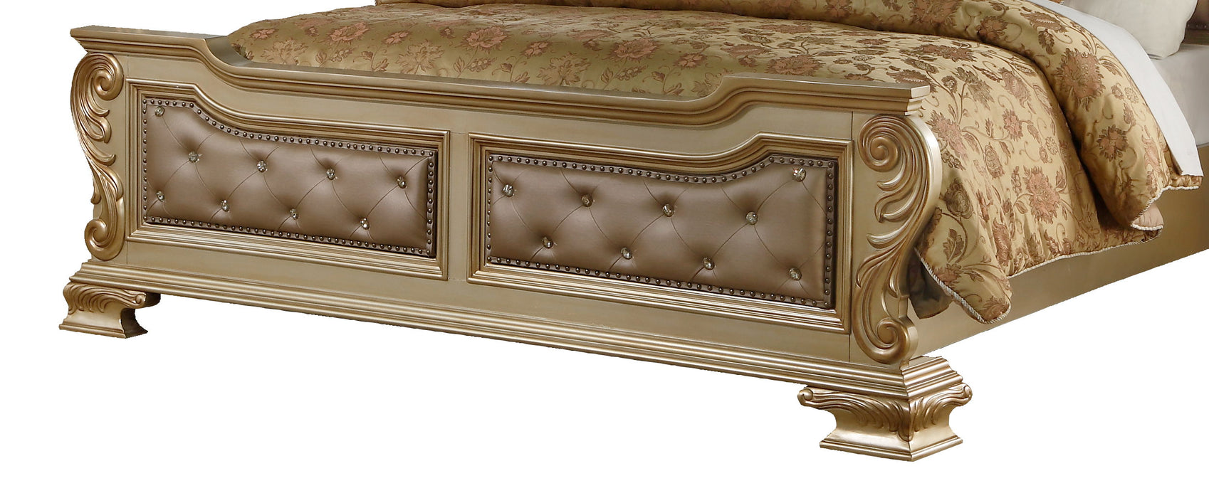 Miranda - Queen Bed Footboard - Gold